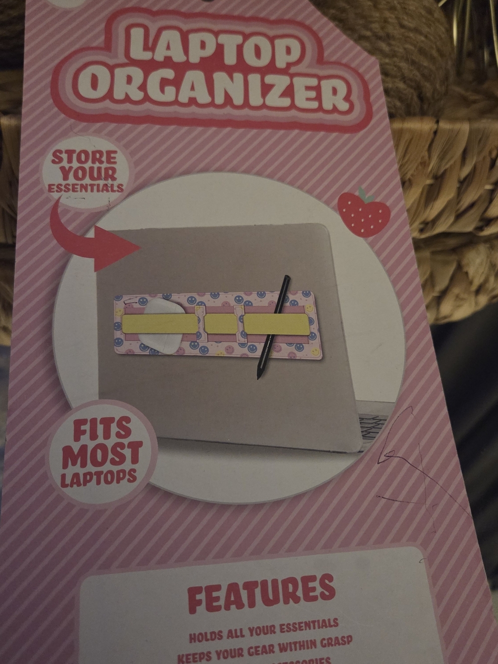 Cute Coquette Laptop Organizer | Kawaii Floral Tech Accessory Holder NWT - Picture 5 of 7